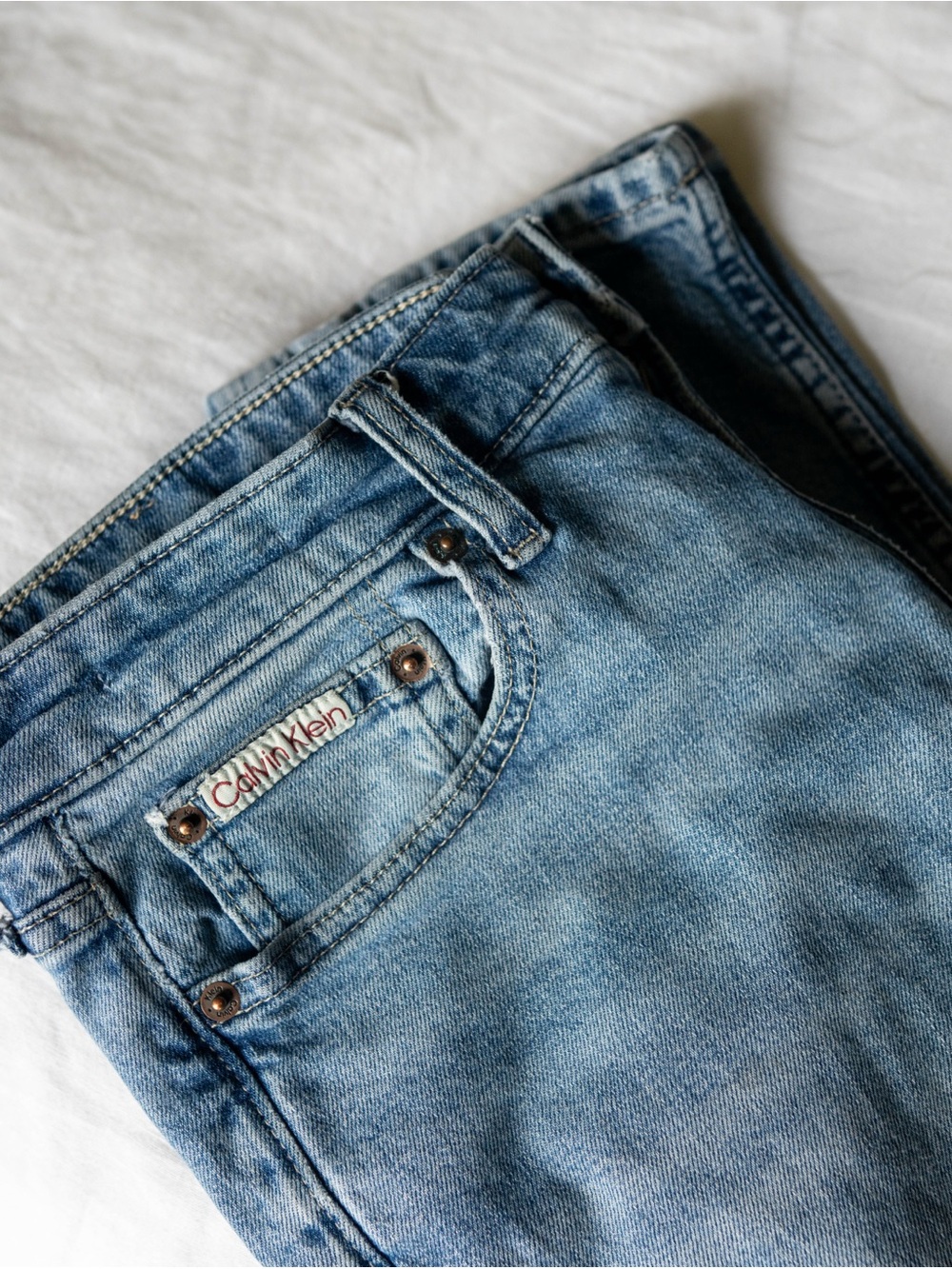 Calvin Klein Faded Blue Denim Jeans